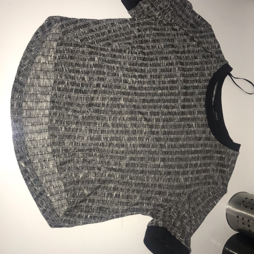 marked gray forever 21 varsity crop top boxy fit